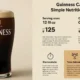 A sleek graphic highlights Guinness Calories and simple nutrition facts, featuring an iconic pint of dark stout alongside sections detailing serving sizes and other intriguing, though partially obscured, nutritional takeaways.